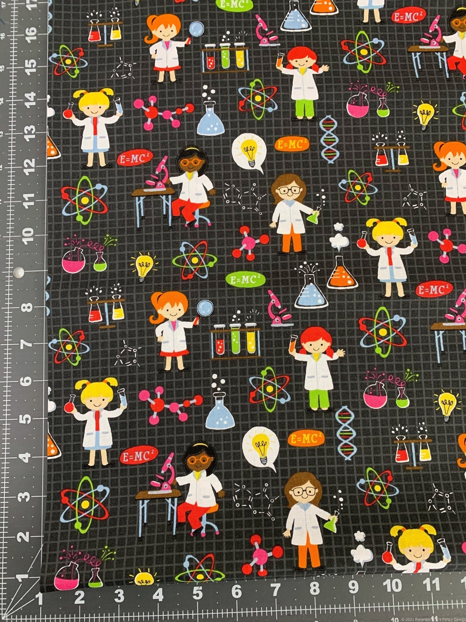 Girl Science fabric 7811 girl cotton fabric laboratory - Mary Jo Fabrics