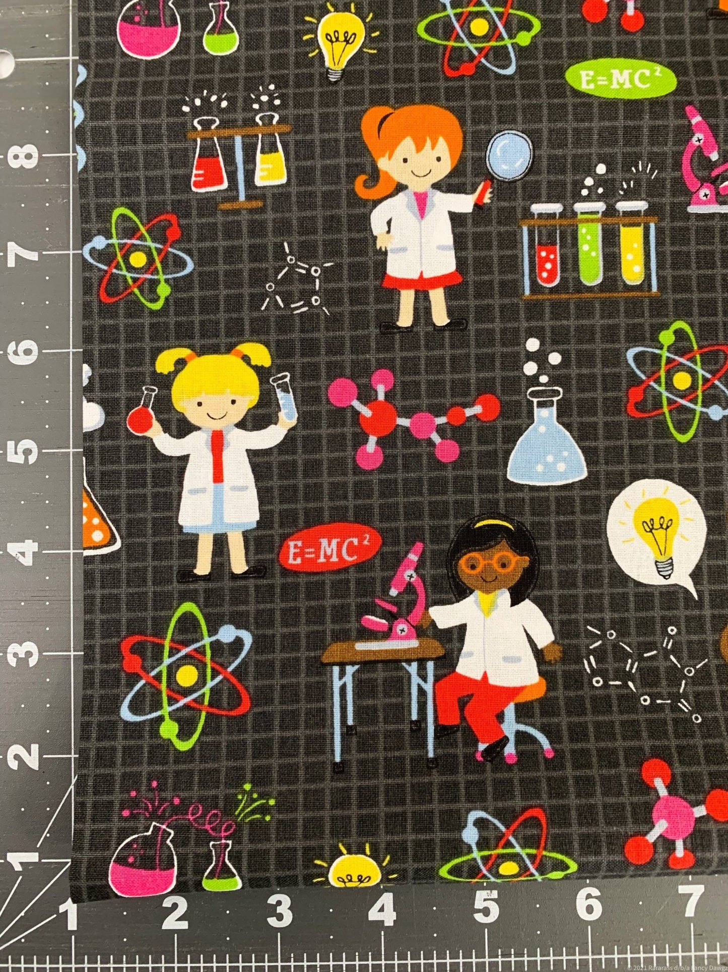 Girl Science fabric 7811 girl cotton fabric laboratory - Mary Jo Fabrics