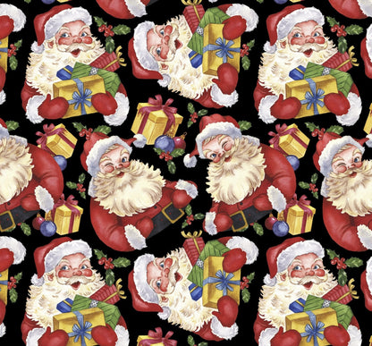 Giving Santa Claus Fabric DX - 8735 Christmas Santa - Mary Jo Fabrics