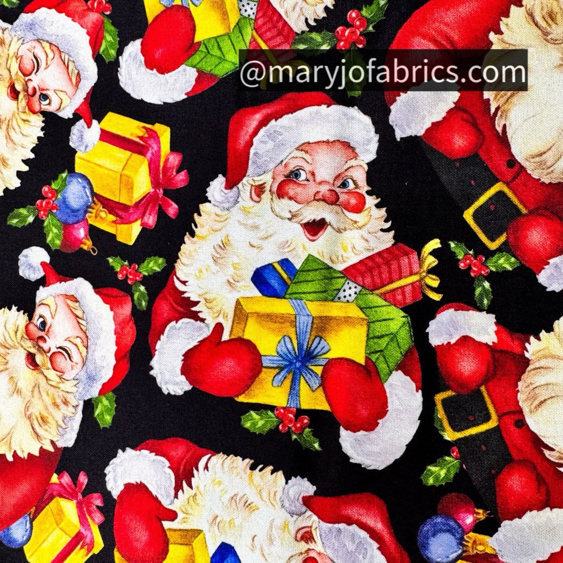 Giving Santa Claus Fabric DX - 8735 Christmas Santa - Mary Jo Fabrics