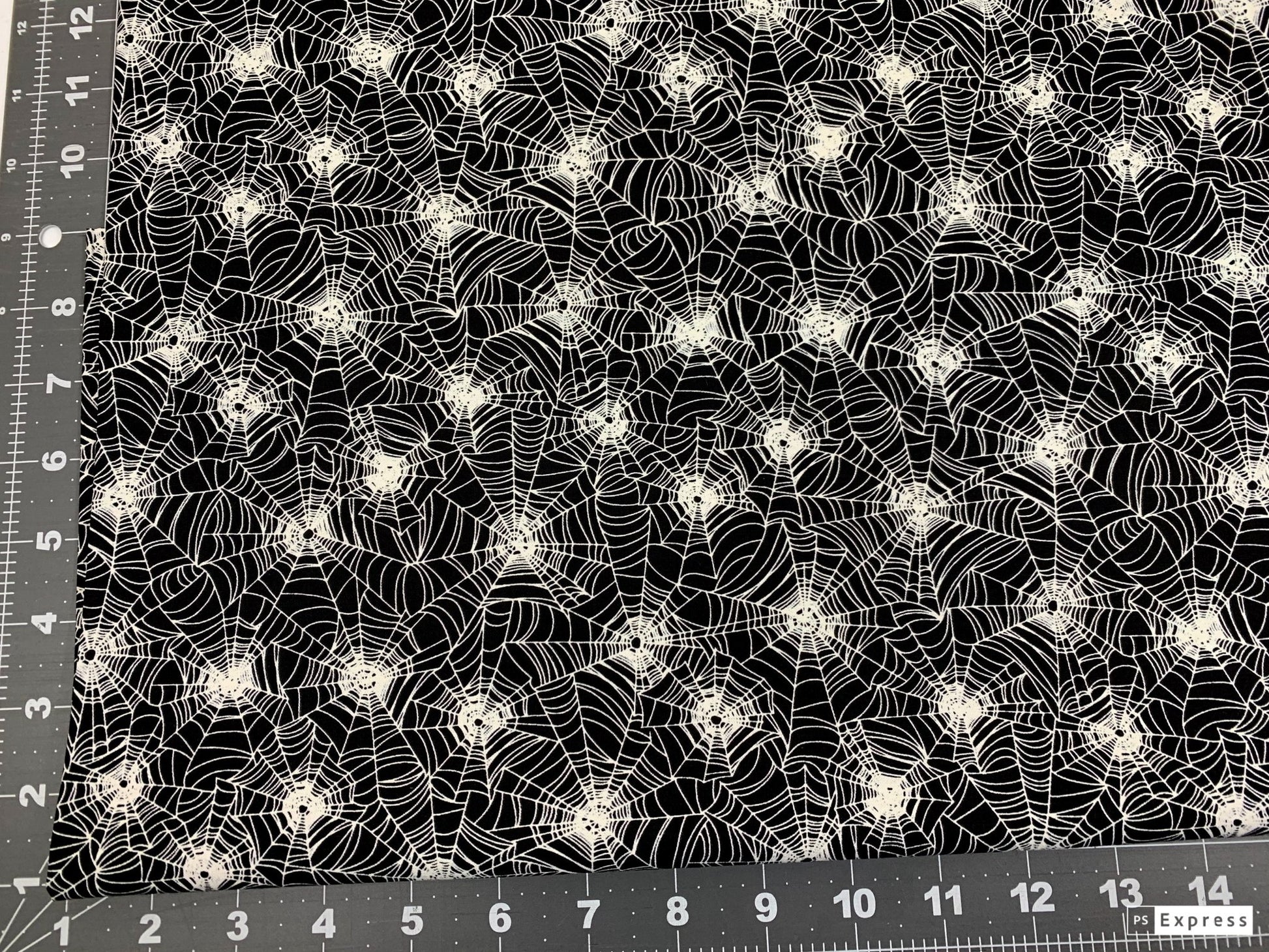 Glow in the Dark Spiderweb fabric CG7786 Halloween fabric - Mary Jo Fabrics