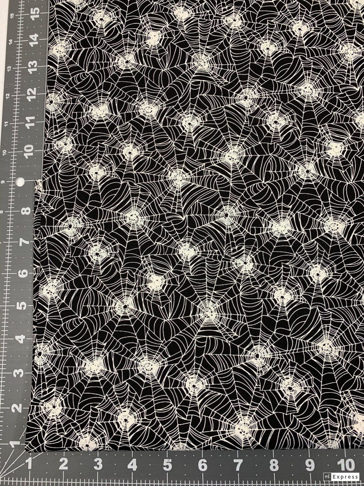 Glow in the Dark Spiderweb fabric CG7786 Halloween fabric - Mary Jo Fabrics