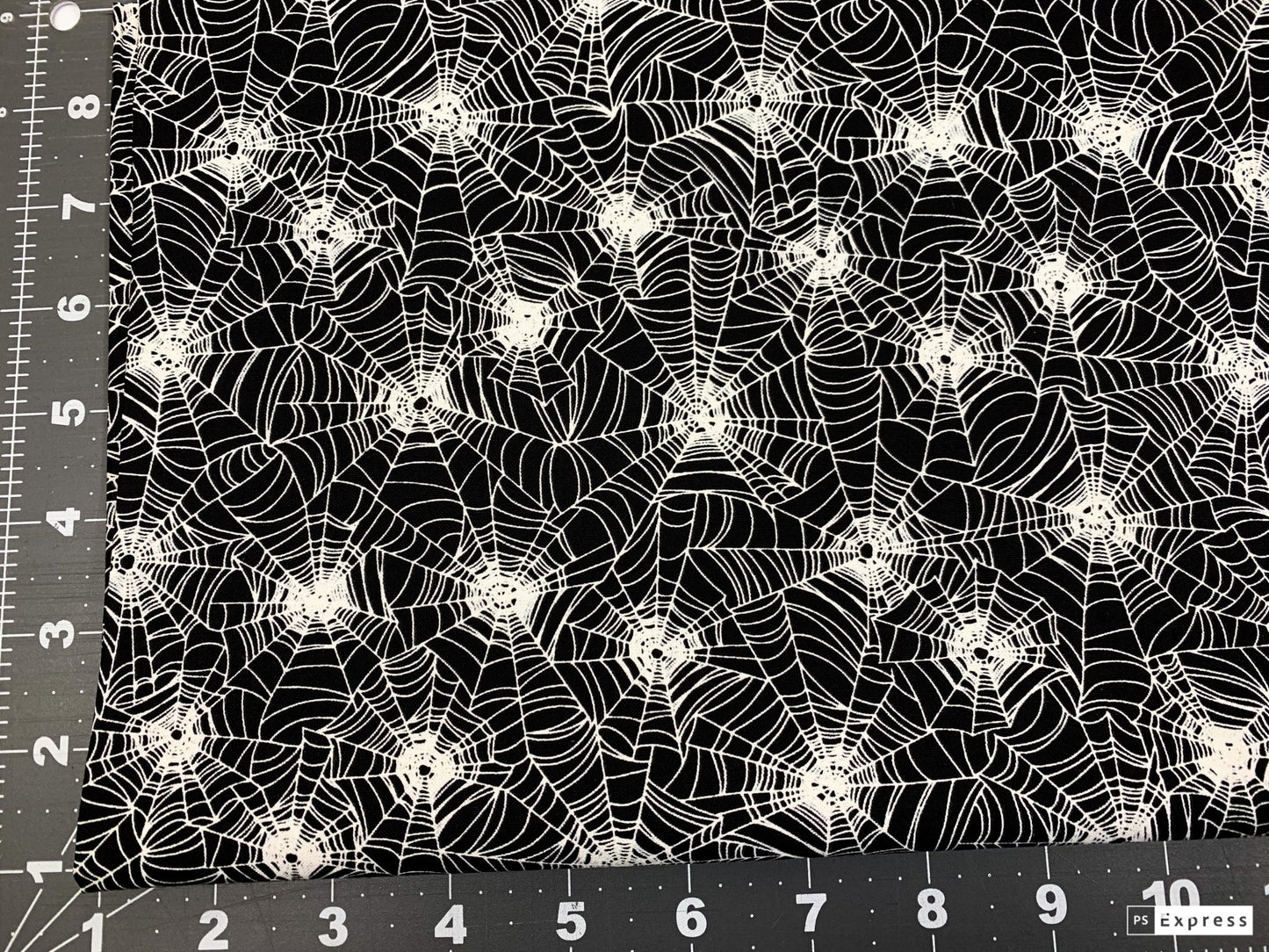 Glow in the Dark Spiderweb fabric CG7786 Halloween fabric - Mary Jo Fabrics