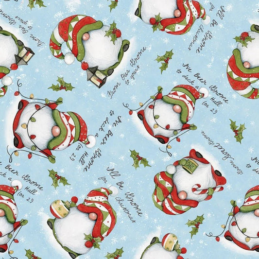 Gnome for Christmas fabric Gnomes quilting fabric - Mary Jo Fabrics