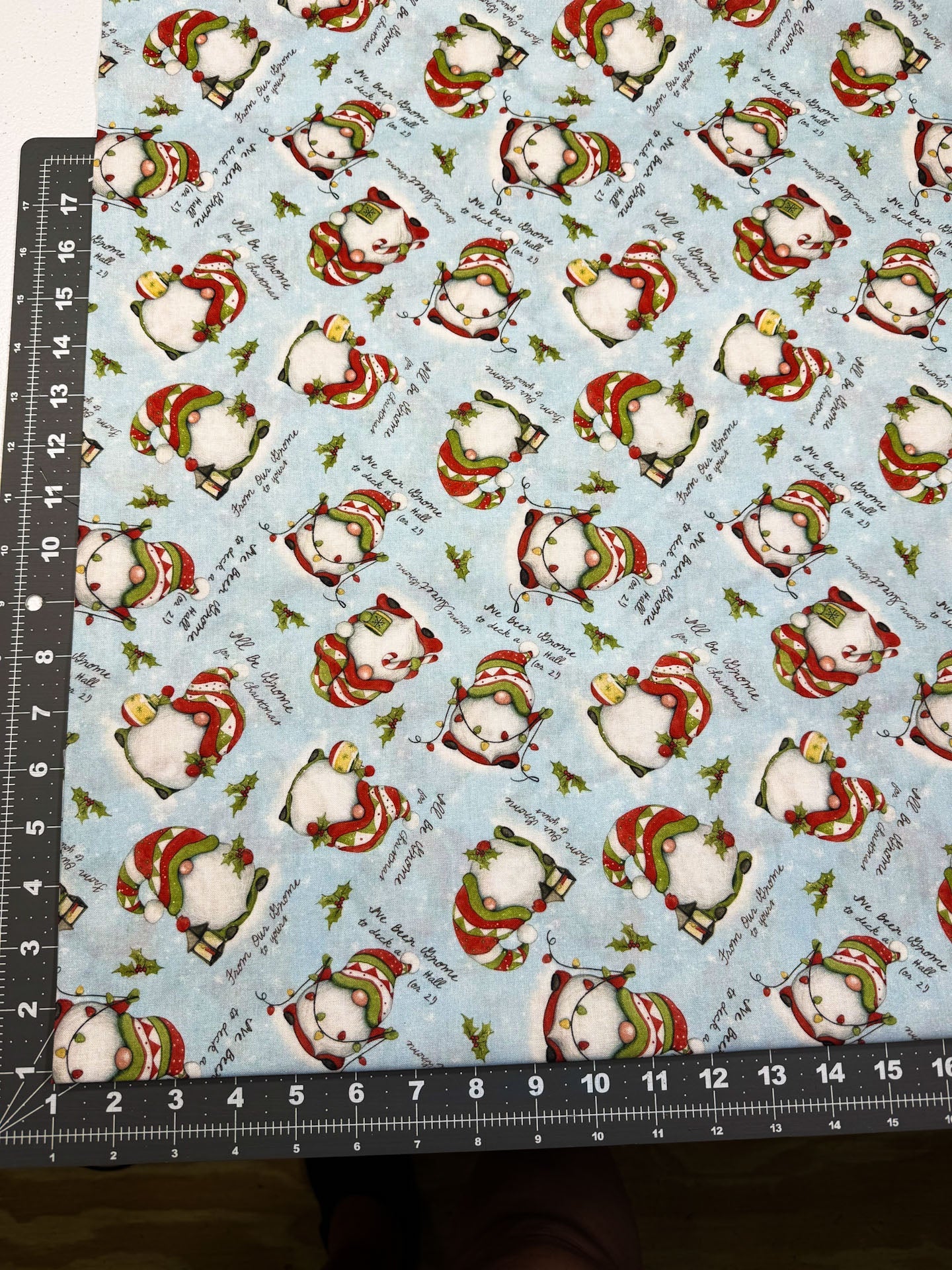 Gnome for Christmas fabric Gnomes quilting fabric - Mary Jo Fabrics