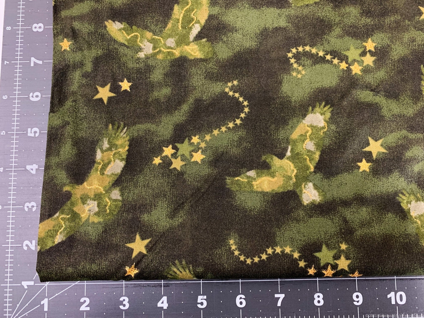 Golden Eagle cotton fabric 16702 Eagles with Metallic Gold - Mary Jo Fabrics