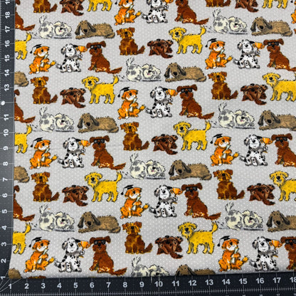 Gray Training Graduate Dog Flannel 1021 - 90 Dogs - Mary Jo Fabrics