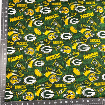 Green Bay Packers Fabric 14837D Pennant NFL Fabric - Mary Jo Fabrics