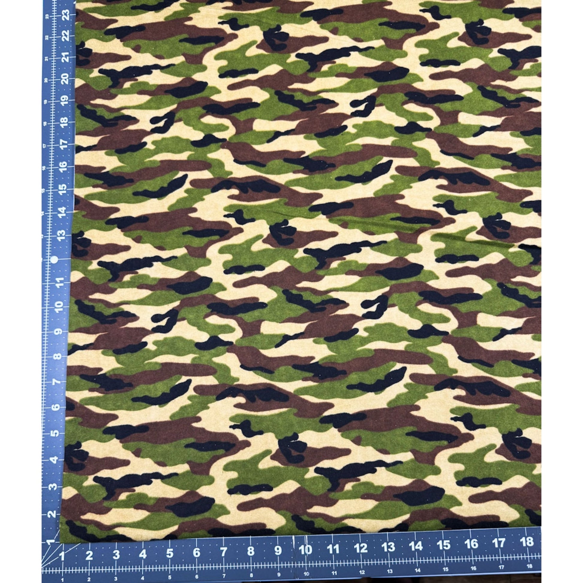 Green Brown Camo FLANNEL 5251 - 33 Camouflage Cotton Flannel - Mary Jo Fabrics