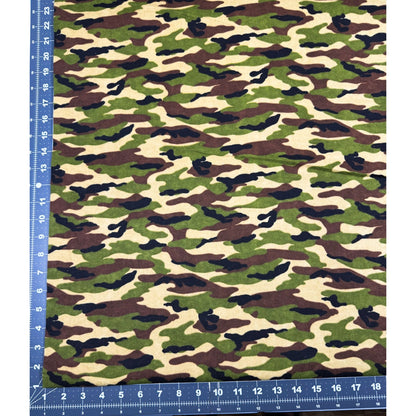 Green Brown Camo FLANNEL 5251 - 33 Camouflage Cotton Flannel - Mary Jo Fabrics