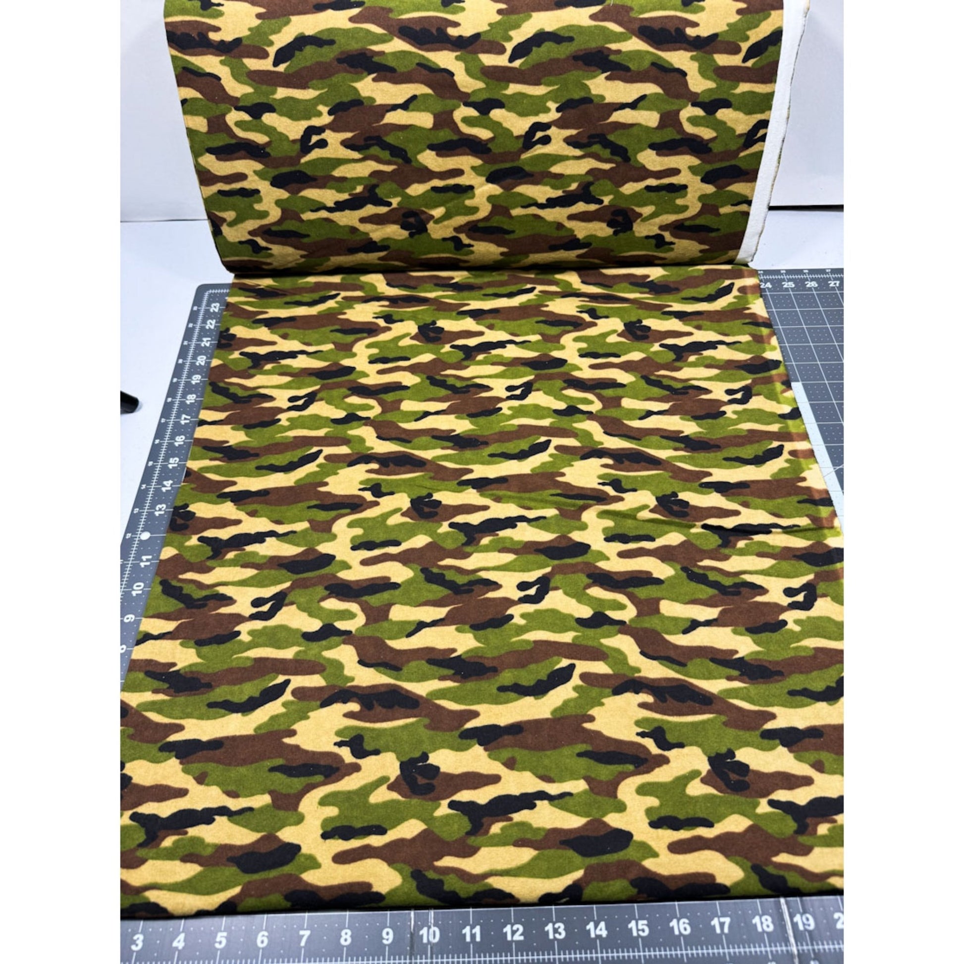 Green Brown Camo FLANNEL 5251 - 33 Camouflage Cotton Flannel - Mary Jo Fabrics