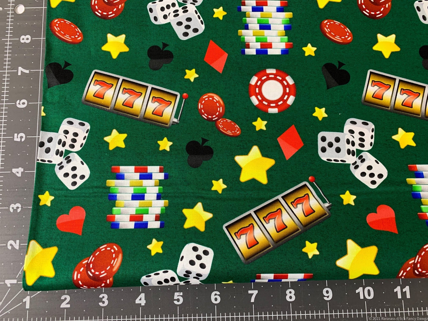 Green Casino fabric DX25520C2 Green gambling fabric - Mary Jo Fabrics