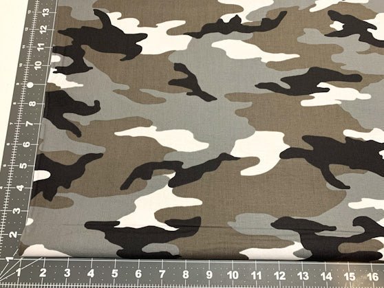 Grey camo fabric Snow camouflage fabric - Mary Jo Fabrics