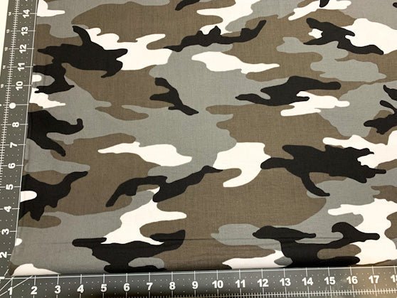 Grey camo fabric Snow camouflage fabric - Mary Jo Fabrics