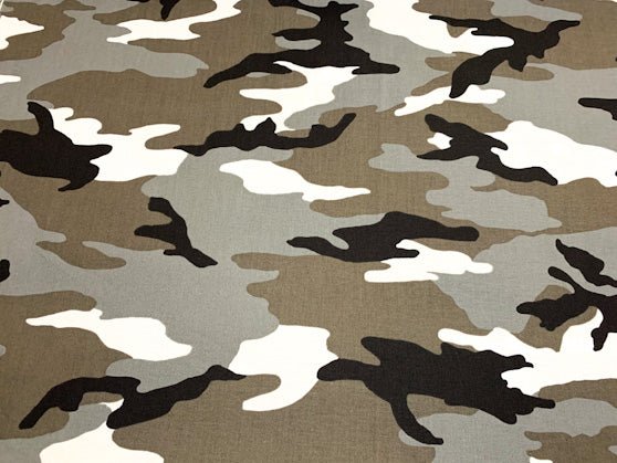 Grey camo fabric Snow camouflage fabric - Mary Jo Fabrics