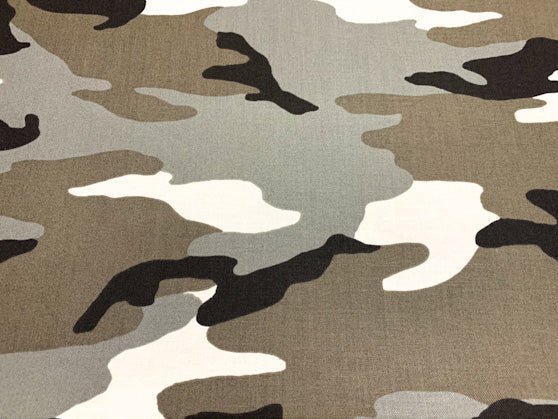 Grey camo fabric Snow camouflage fabric - Mary Jo Fabrics