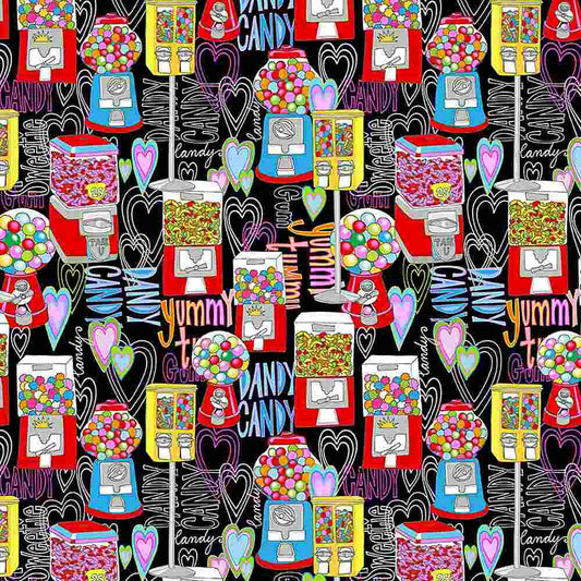 Gumball Machine fabric CD1773 Yummy Candy fabric - Mary Jo Fabrics