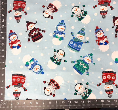 Happy Snowmen FLANNEL 14822F Winter Wonders - Mary Jo Fabrics