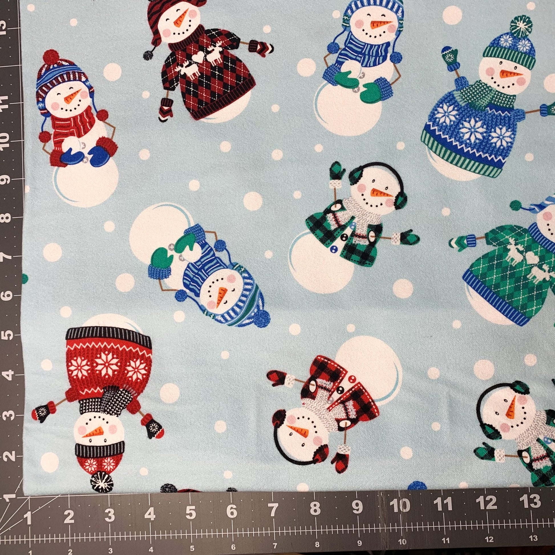 Happy Snowmen FLANNEL 14822F Winter Wonders - Mary Jo Fabrics