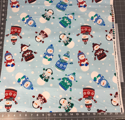 Happy Snowmen FLANNEL 14822F Winter Wonders - Mary Jo Fabrics