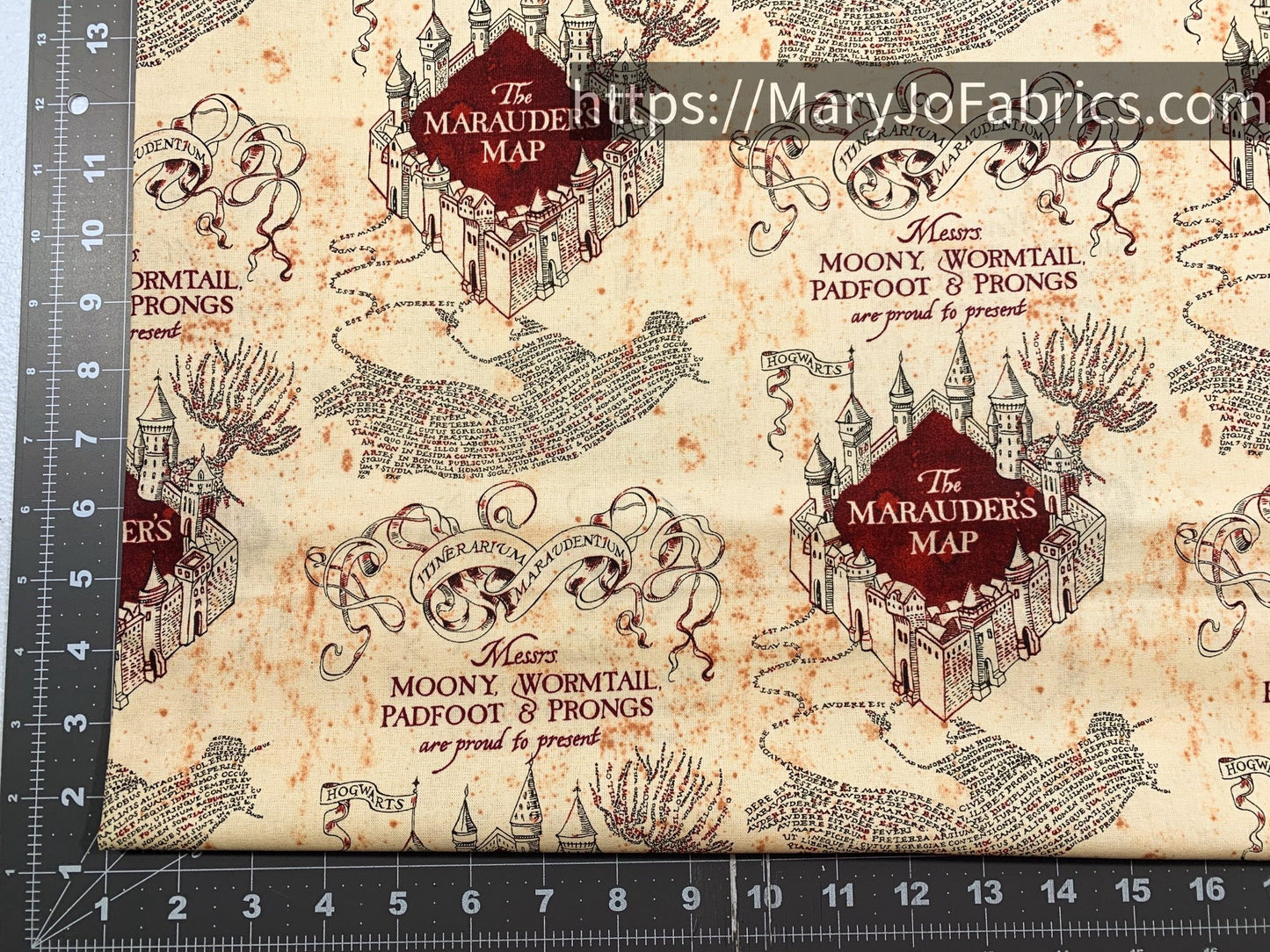 Harry Potter Fabric 15766 Marauders Map Wormtail - Mary Jo Fabrics
