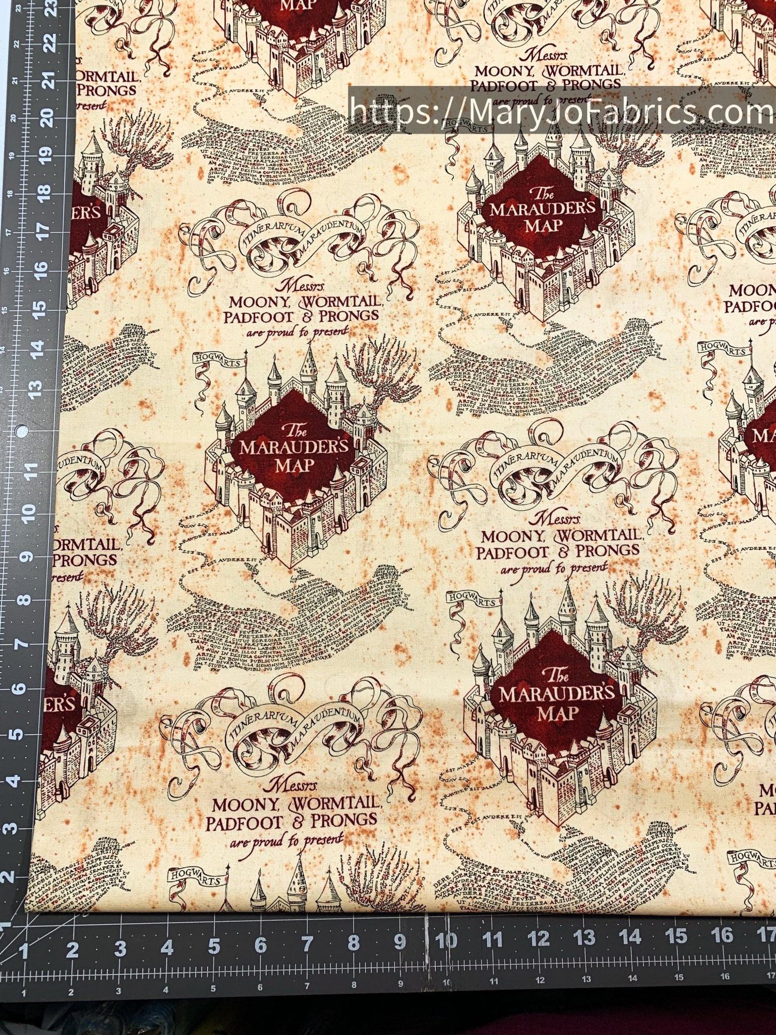 Harry Potter Fabric 15766 Marauders Map Wormtail - Mary Jo Fabrics