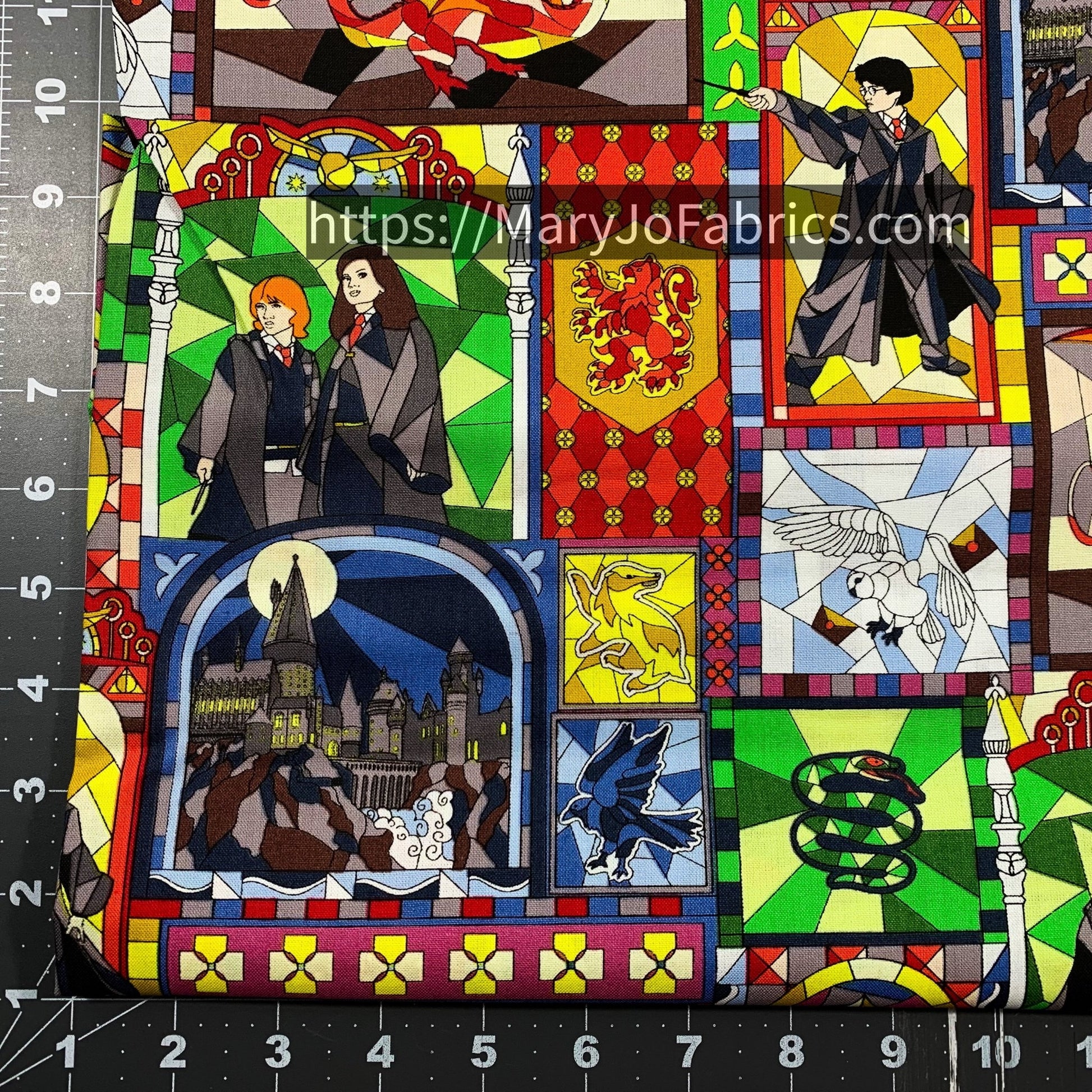 Harry Potter Fabric 16028540 Stained Glass Dragon - Mary Jo Fabrics