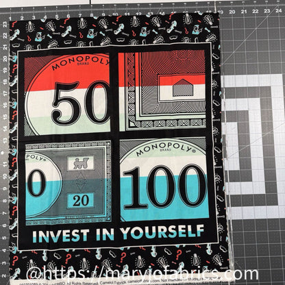 Hasbro Monopoly Fabric Panel 95070105P Invest - Mary Jo Fabrics