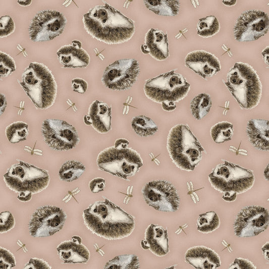 Hedgehog fabric 44933 hedgehogs cotton fabric - Mary Jo Fabrics