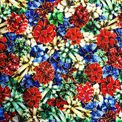 Holiday Bow Christmas Fabric 59-8931 Noel Red Bows - Mary Jo Fabrics
