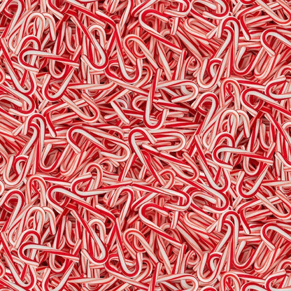 Holiday Candy Cane fabric CD2962 Red Candy Canes cotton fabric - Mary Jo Fabrics