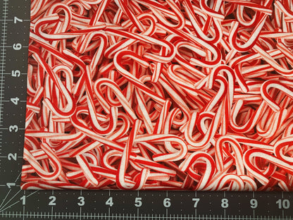 Holiday Candy Cane fabric CD2962 Red Candy Canes cotton fabric - Mary Jo Fabrics