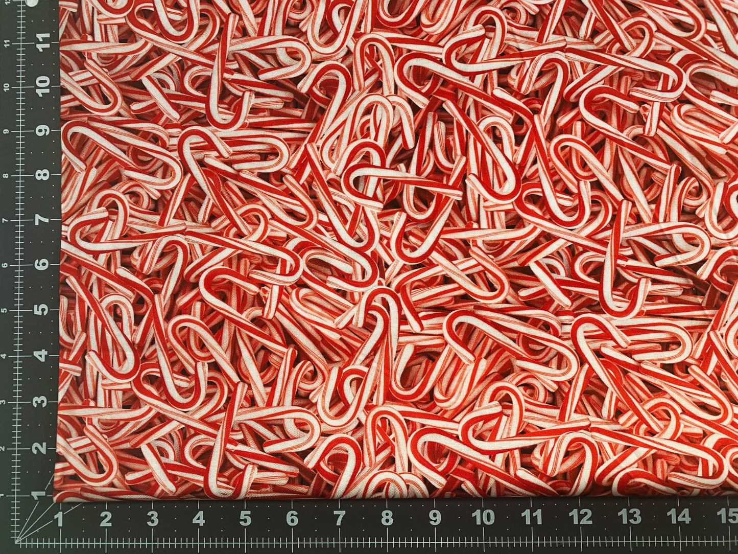 Holiday Candy Cane fabric CD2962 Red Candy Canes cotton fabric - Mary Jo Fabrics