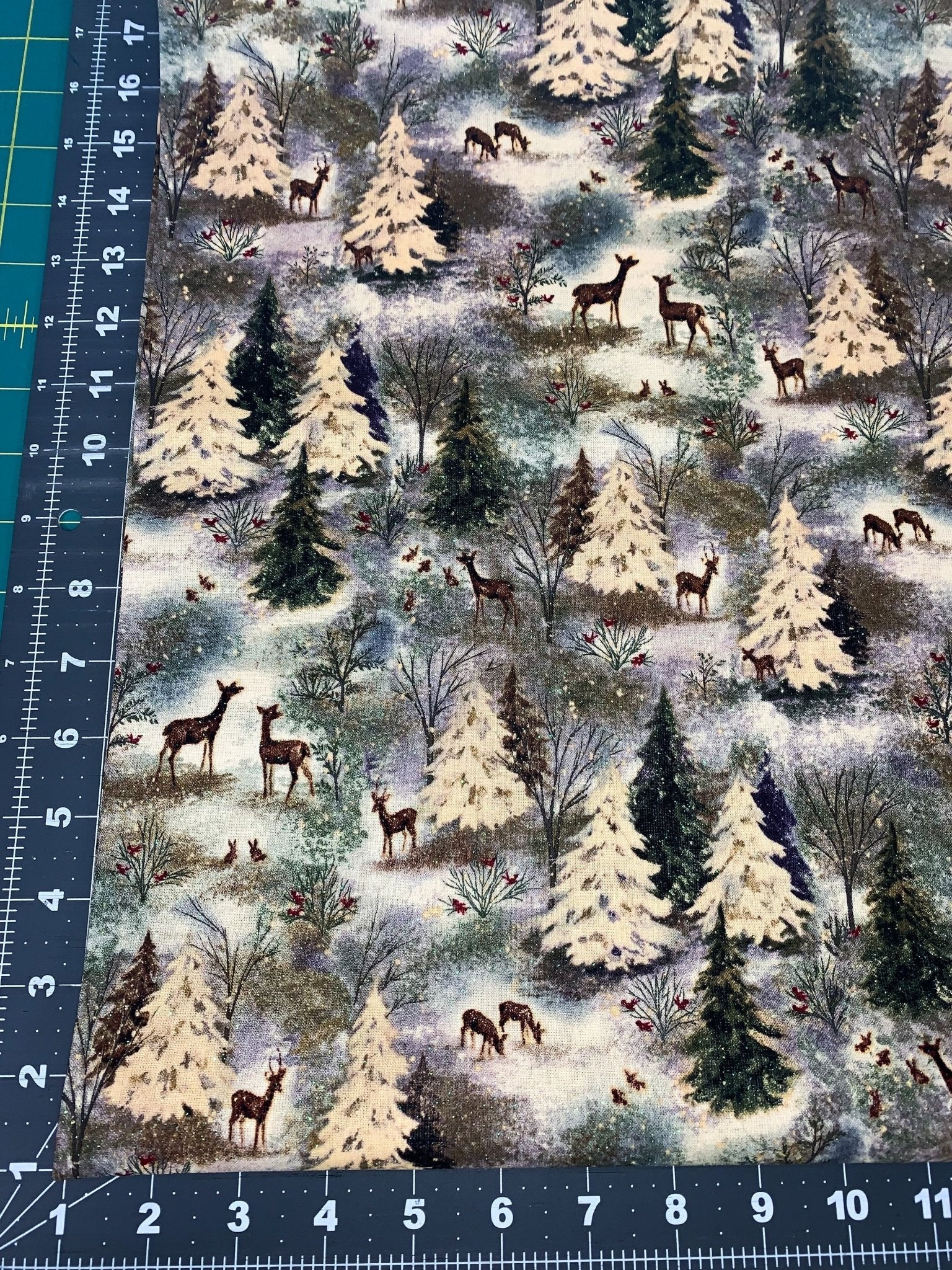 Vintage Winter Trees cheapest Holiday Fabric 3 yd