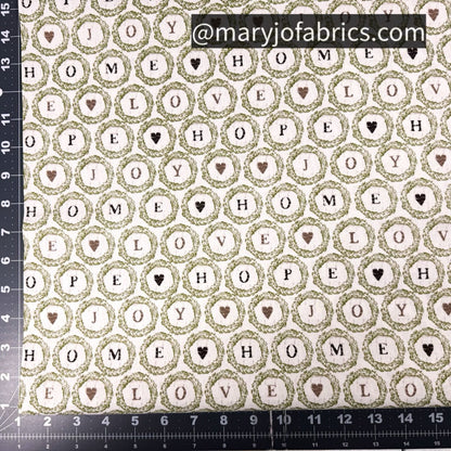 Home Hope Love Fabric Wreath - Mary Jo Fabrics