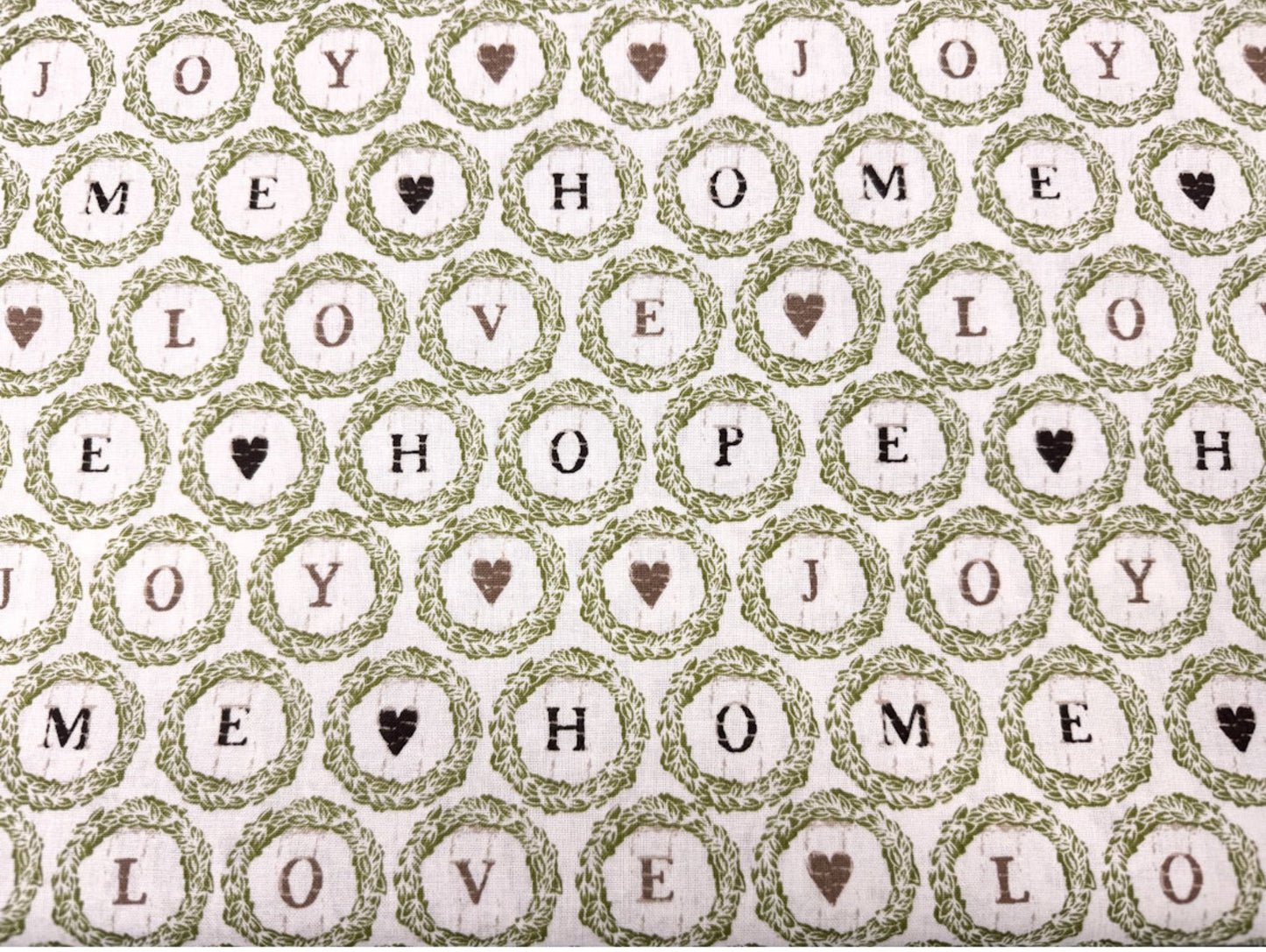 Home Hope Love Fabric Wreath - Mary Jo Fabrics
