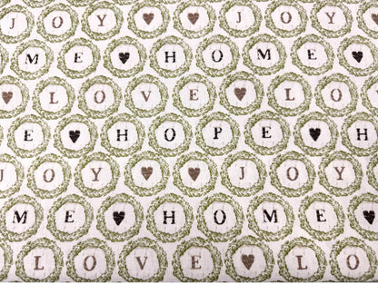 Home Hope Love Fabric Wreath - Mary Jo Fabrics