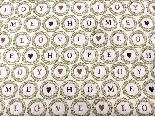 Home Hope Love Fabric Wreath - Mary Jo Fabrics