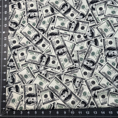 Hundred Dollar Bill Money Fabric C8537 Green - Mary Jo Fabrics