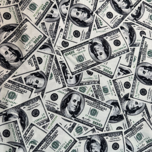 Hundred Dollar Bill Money Fabric C8537 Green - Mary Jo Fabrics