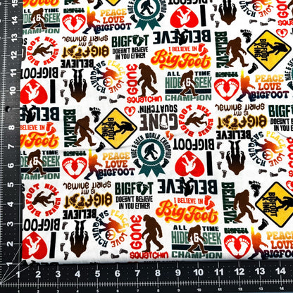 I Believe in Bigfoot Cotton Fabric 23816 Legendary Loner - Mary Jo Fabrics