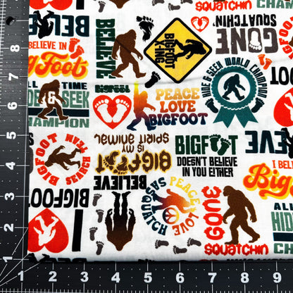I Believe in Bigfoot Cotton Fabric 23816 Legendary Loner - Mary Jo Fabrics