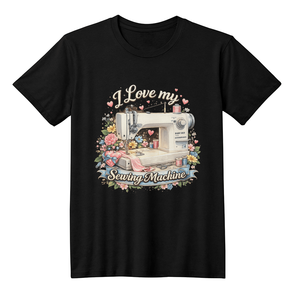 I Love My Sewing Machine T-Shirt - Mary Jo Fabrics