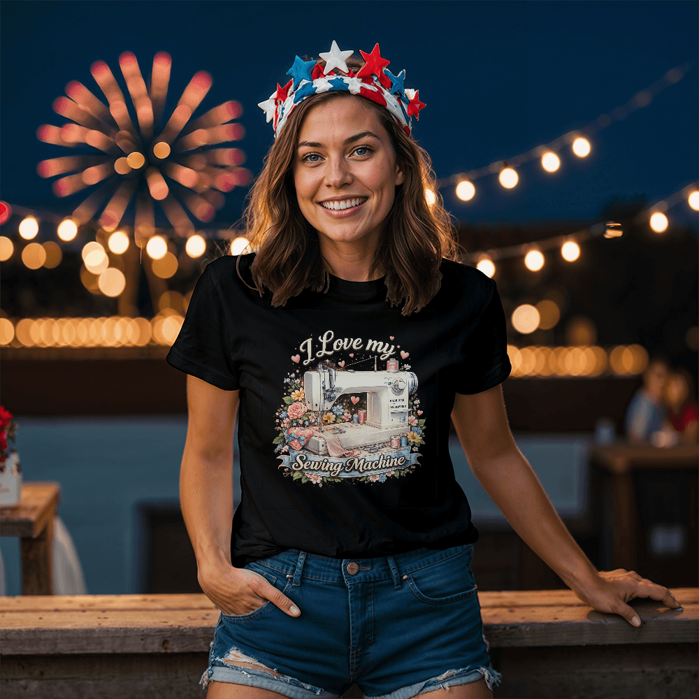 I Love My Sewing Machine T-Shirt - Mary Jo Fabrics