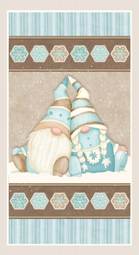 I Love Snow Gnome Panel F9646P - 13 Soft FLANNEL - Mary Jo Fabrics