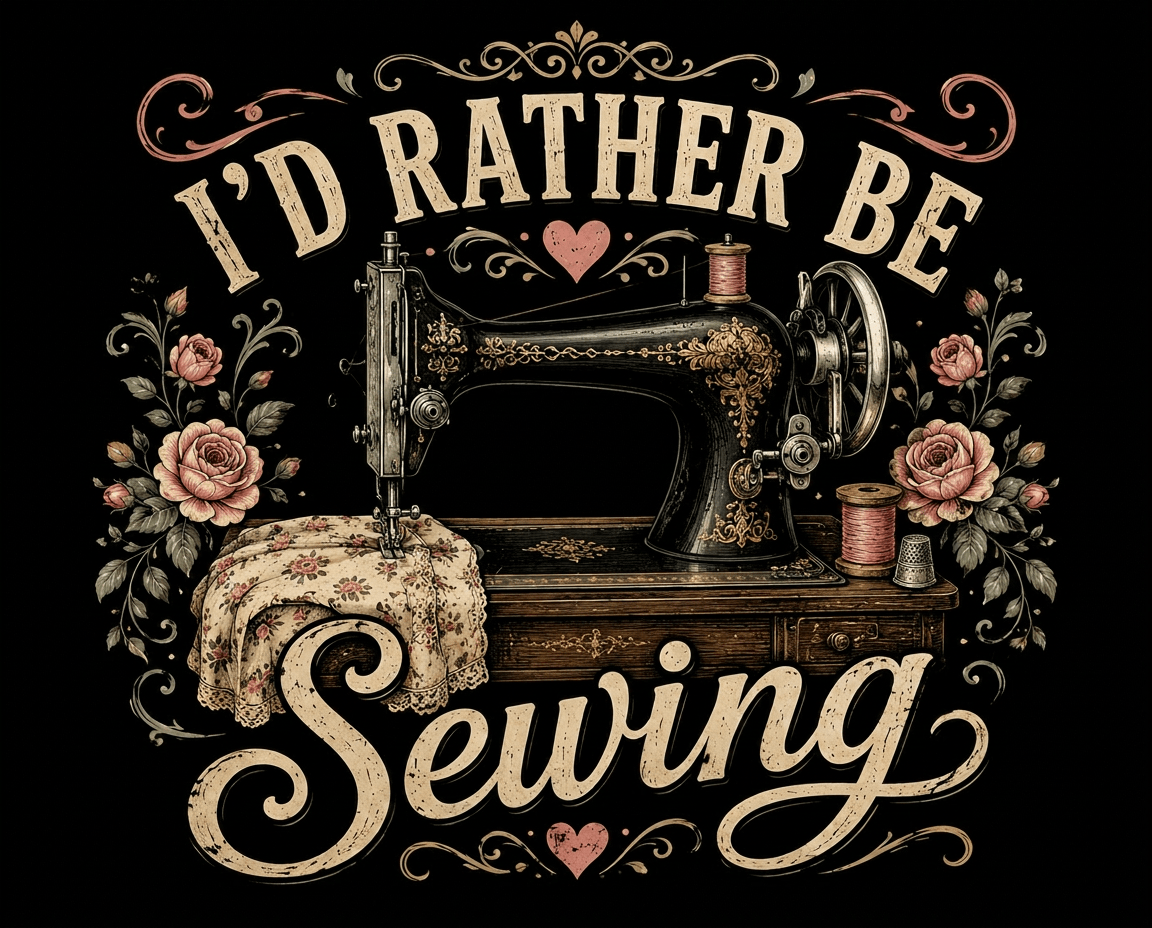 I'd Rather Be Sewing Sweatshirt - Mary Jo Fabrics