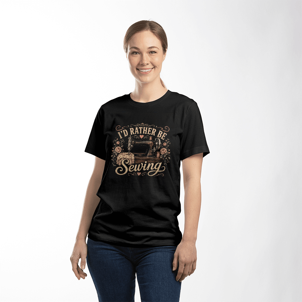 I'd Rather be Sewing T Shirt - Mary Jo Fabrics