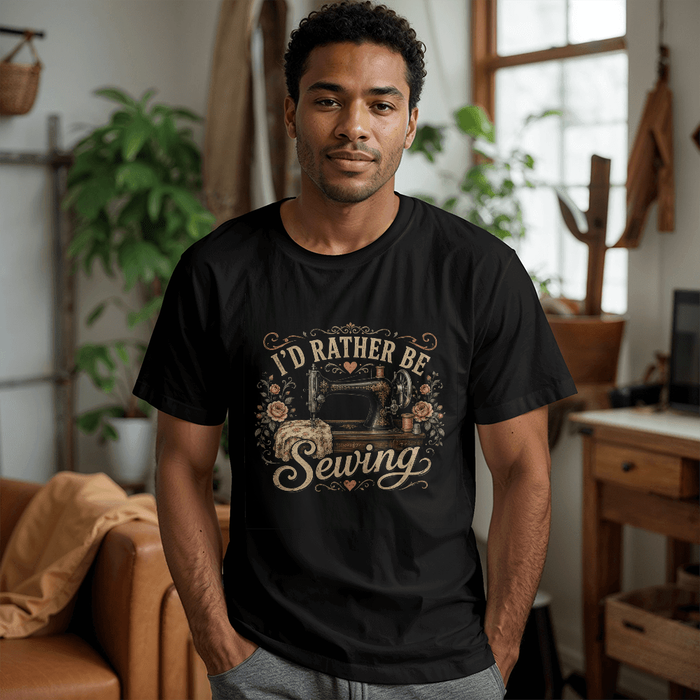 I'd Rather be Sewing T Shirt - Mary Jo Fabrics