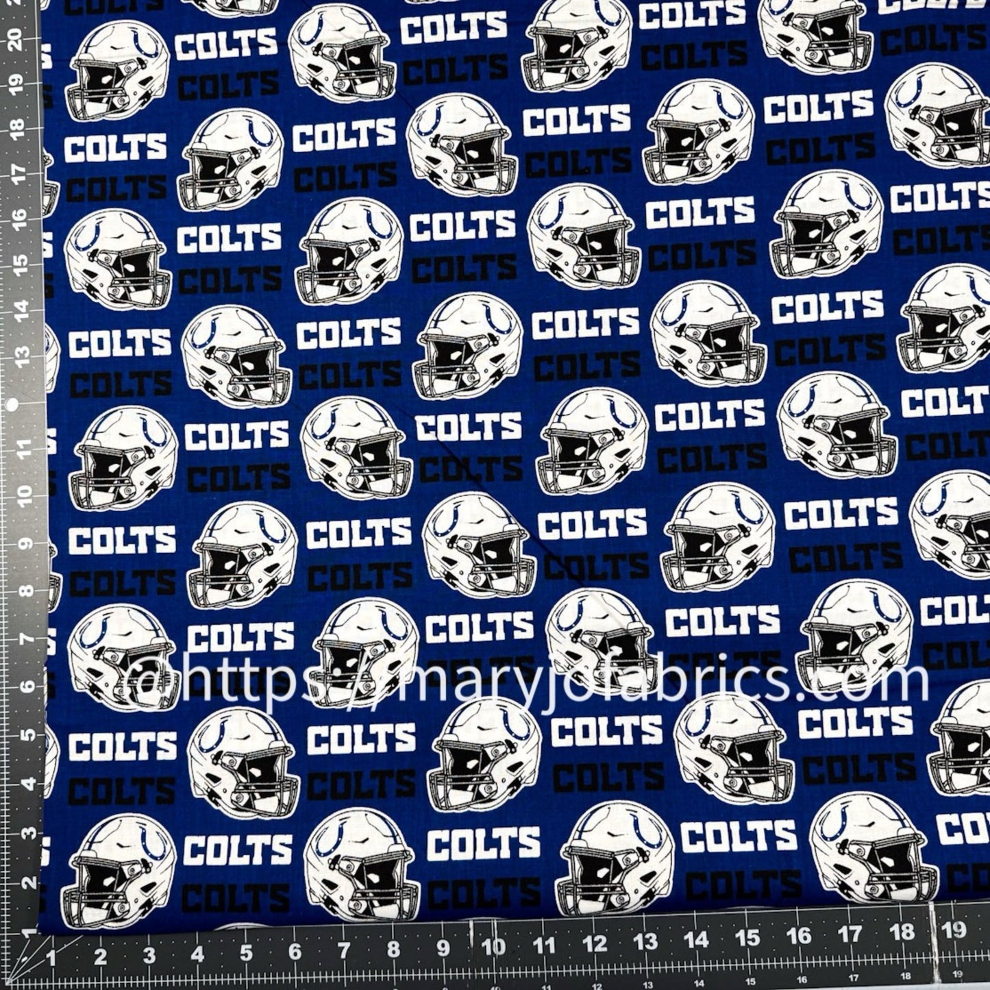 Indianapolis Colts Fabric Material 6006 - D NFL Cotton Fabric - Mary Jo Fabrics