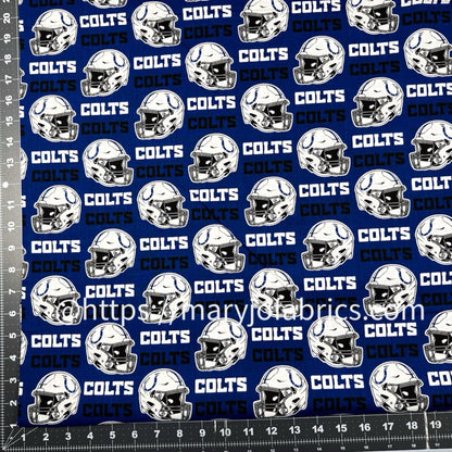 Indianapolis Colts Fabric Material 6006 - D NFL Cotton Fabric - Mary Jo Fabrics